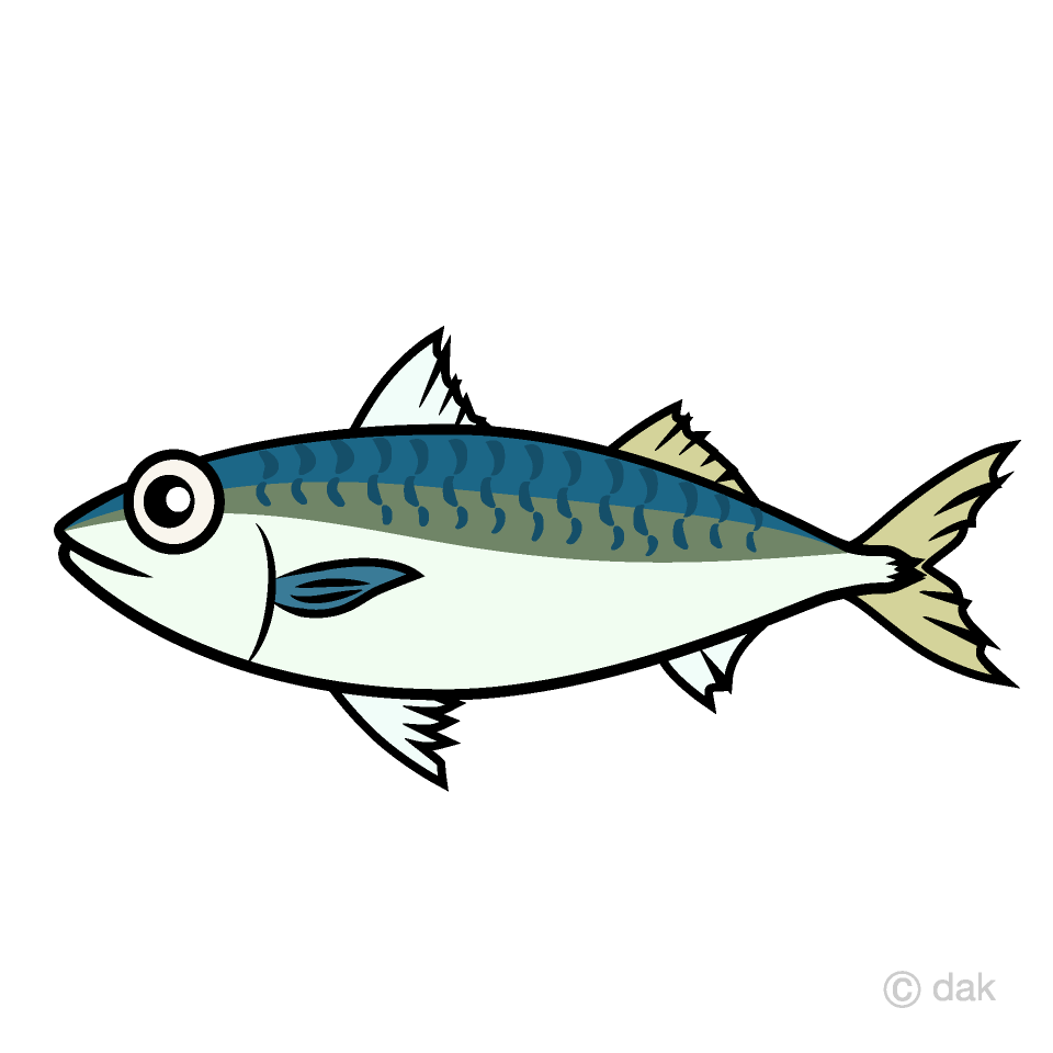 Free Mackerel Fish Clipart Image｜Illustoon.