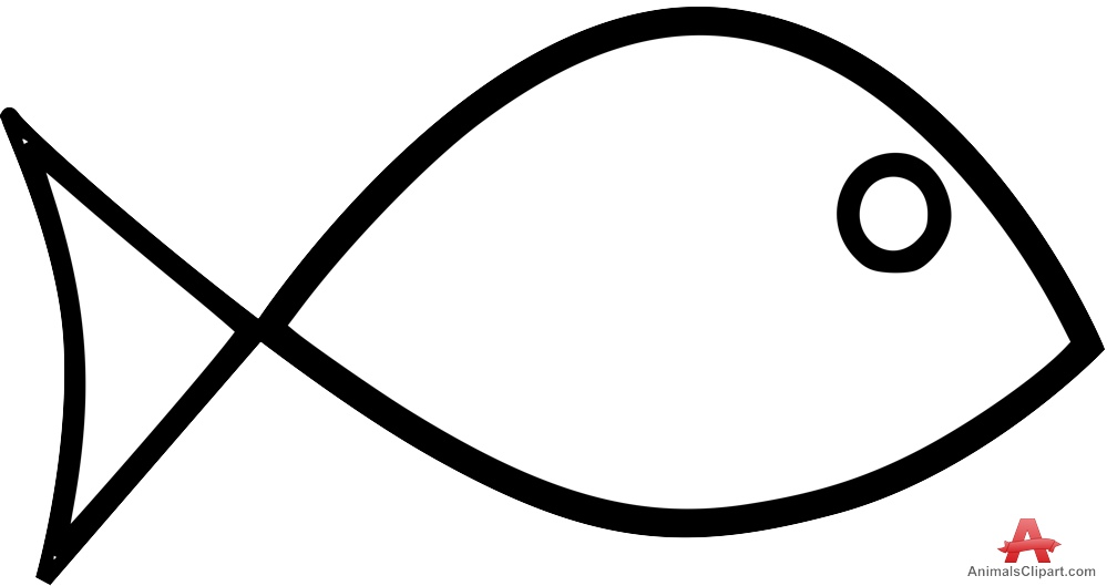 Free fish outline clipart.