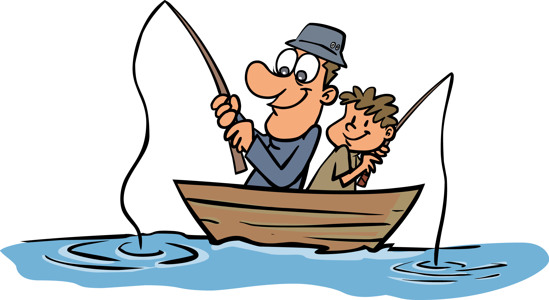 Funny Fisherman Clipart.