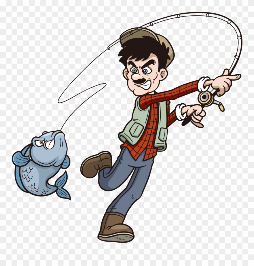 Fishing Rod Cartoon Clip Art.