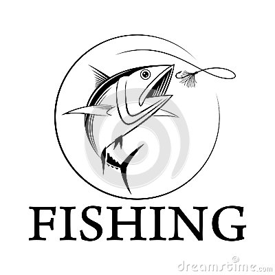 Vector Fishing Tuna Stock Vector.