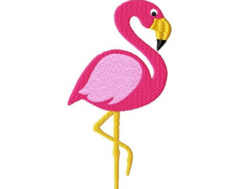 Pink flamingo clipart.