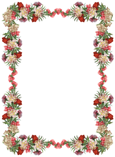 Download FLOWERS BORDERS Free PNG transparent image and clipart.