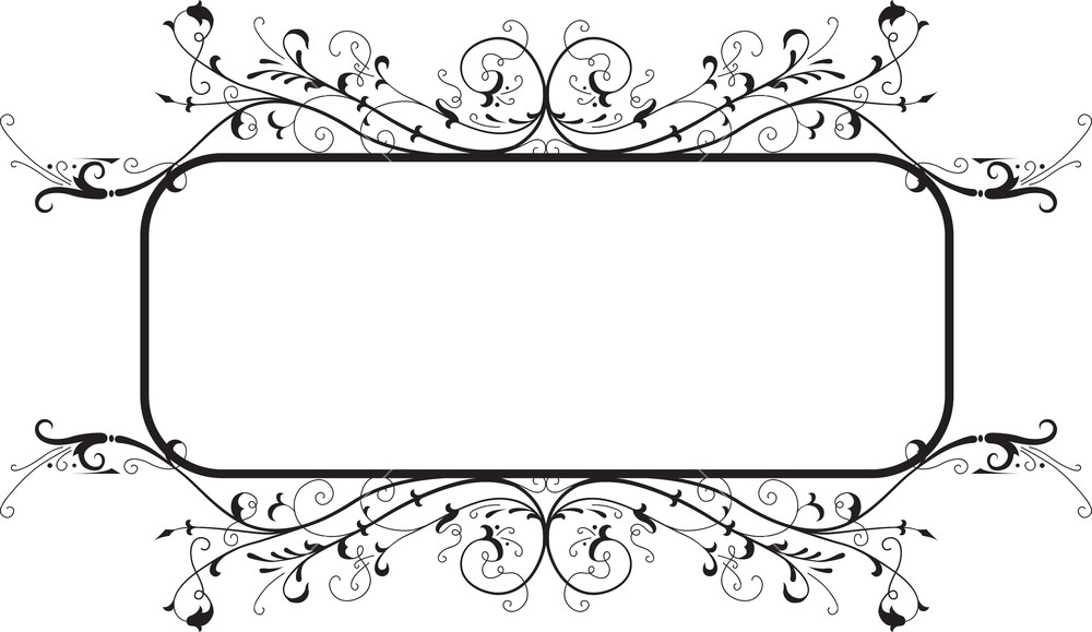 Floral Frame Vector Element Royalty.