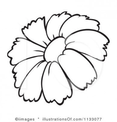 Flower Clip Art Outline.