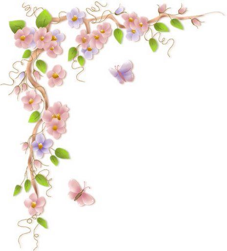 Flower Bottom Border Clipart.