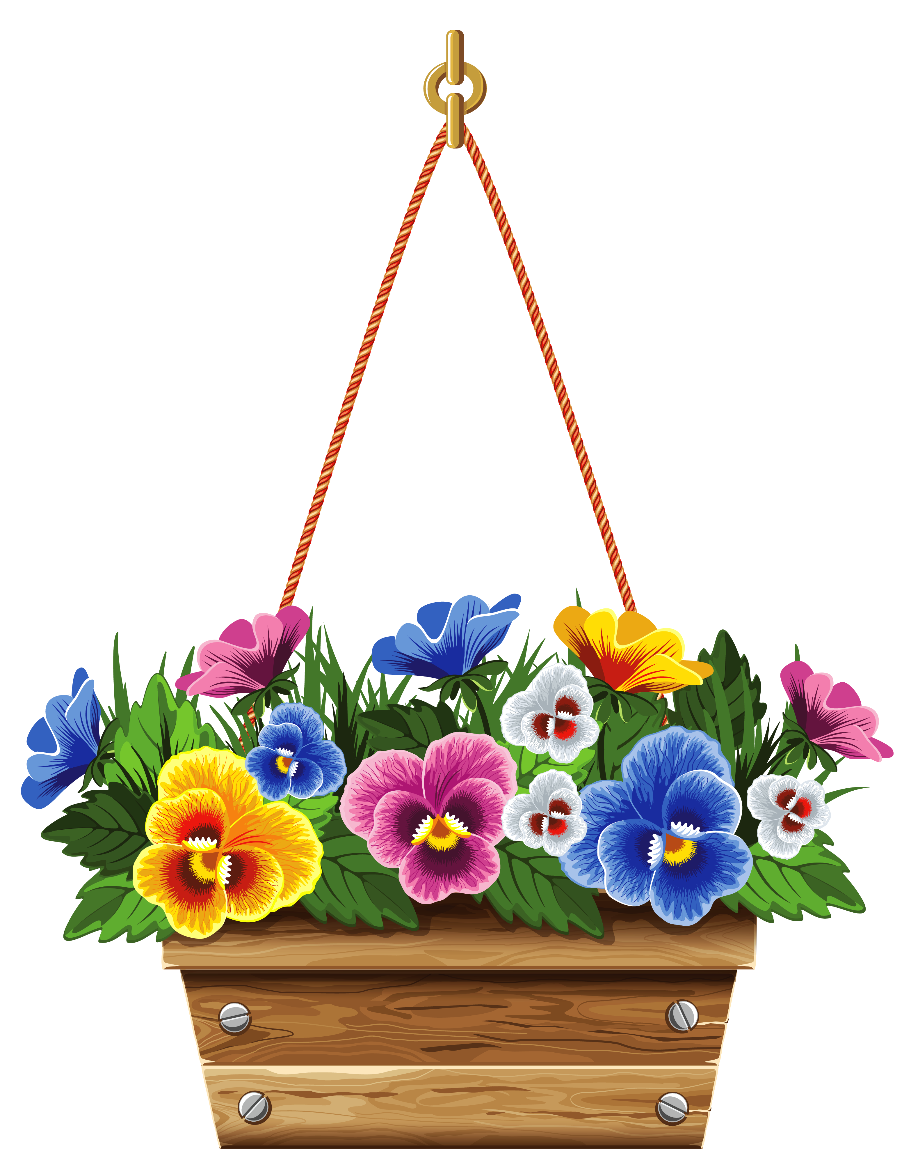 Flower box clipart.