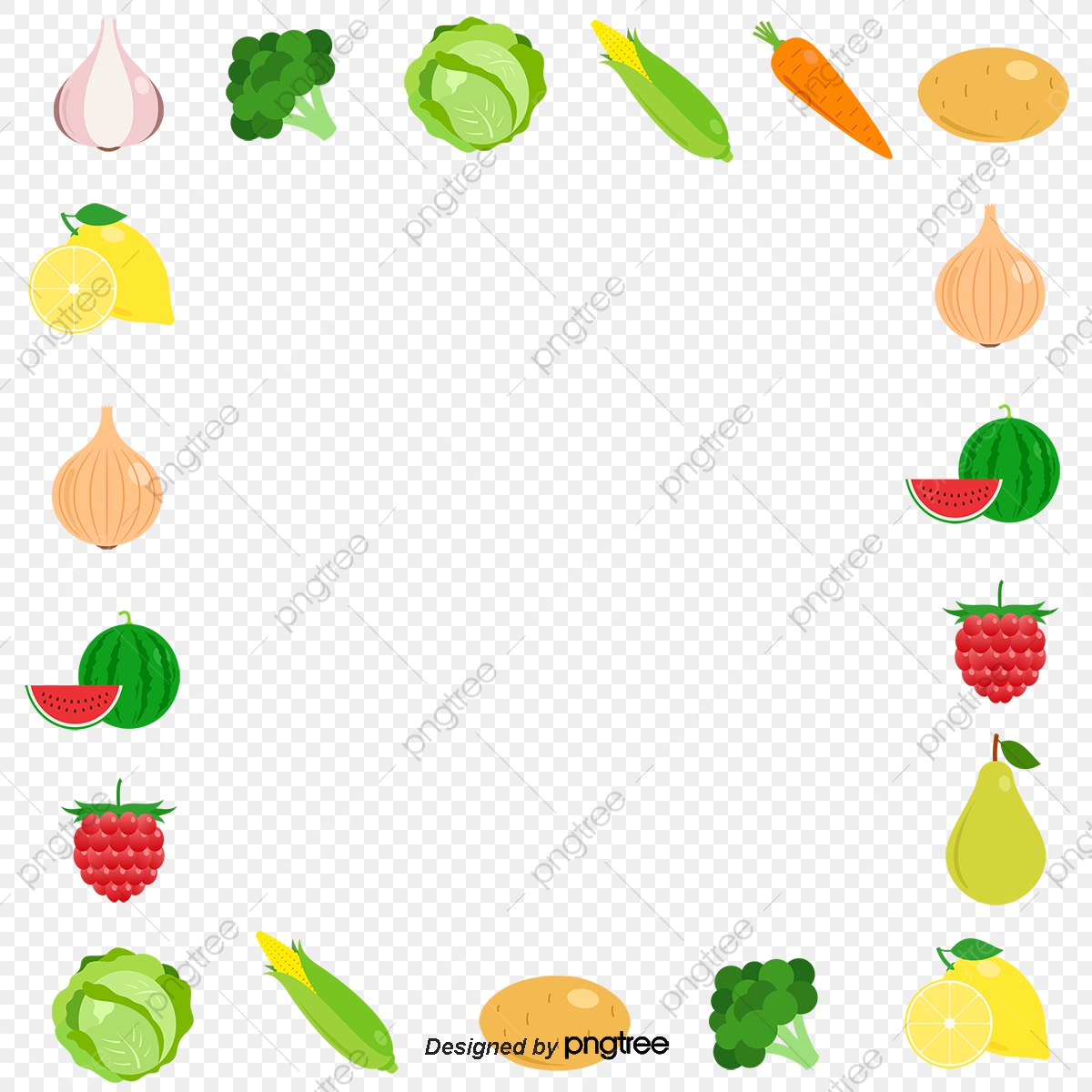 All Kinds Of Fruit Border, Fruit Vector, Border Vector, Fruit.