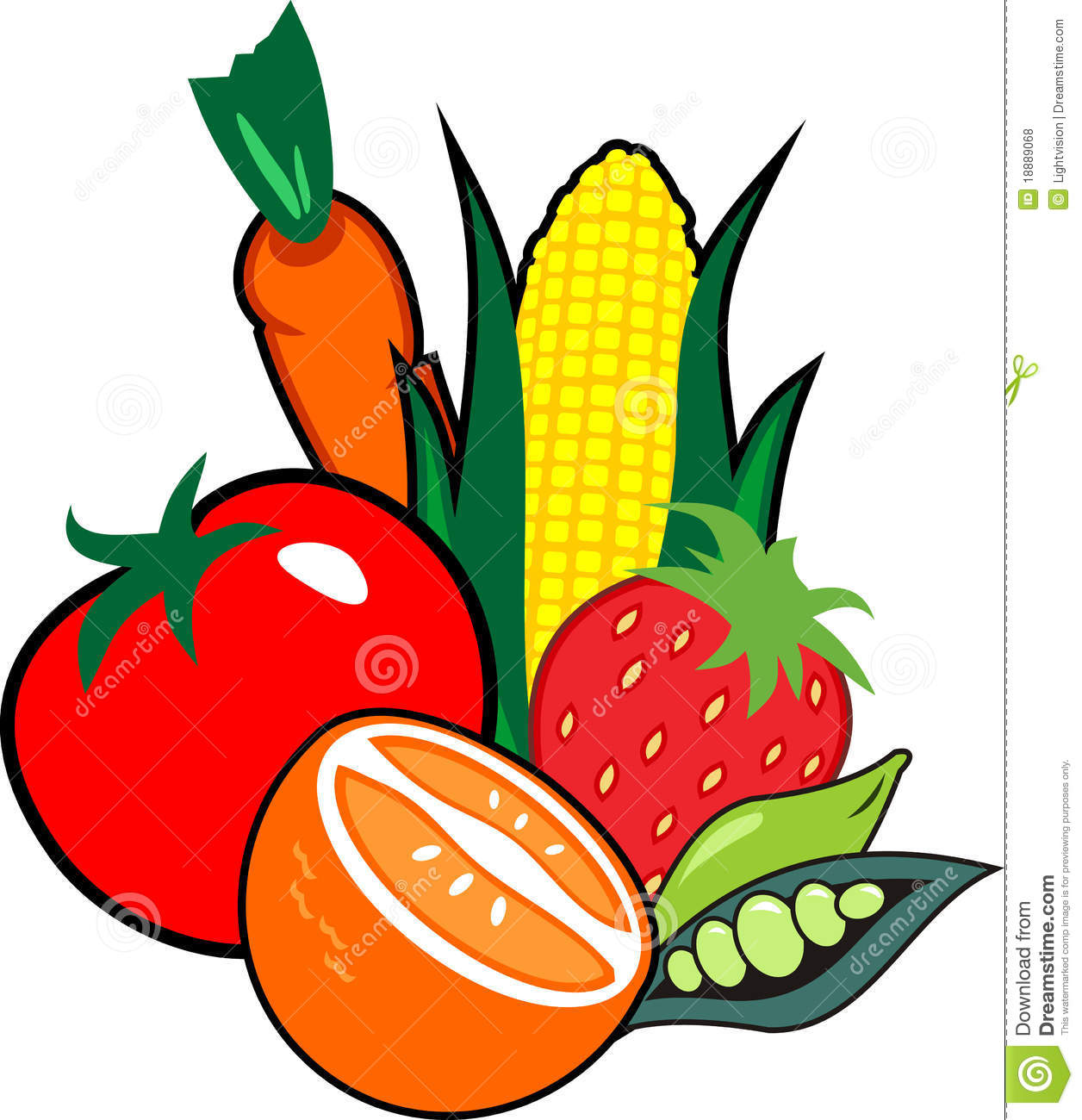 Clipart Images Of Fruits And Vegetables.