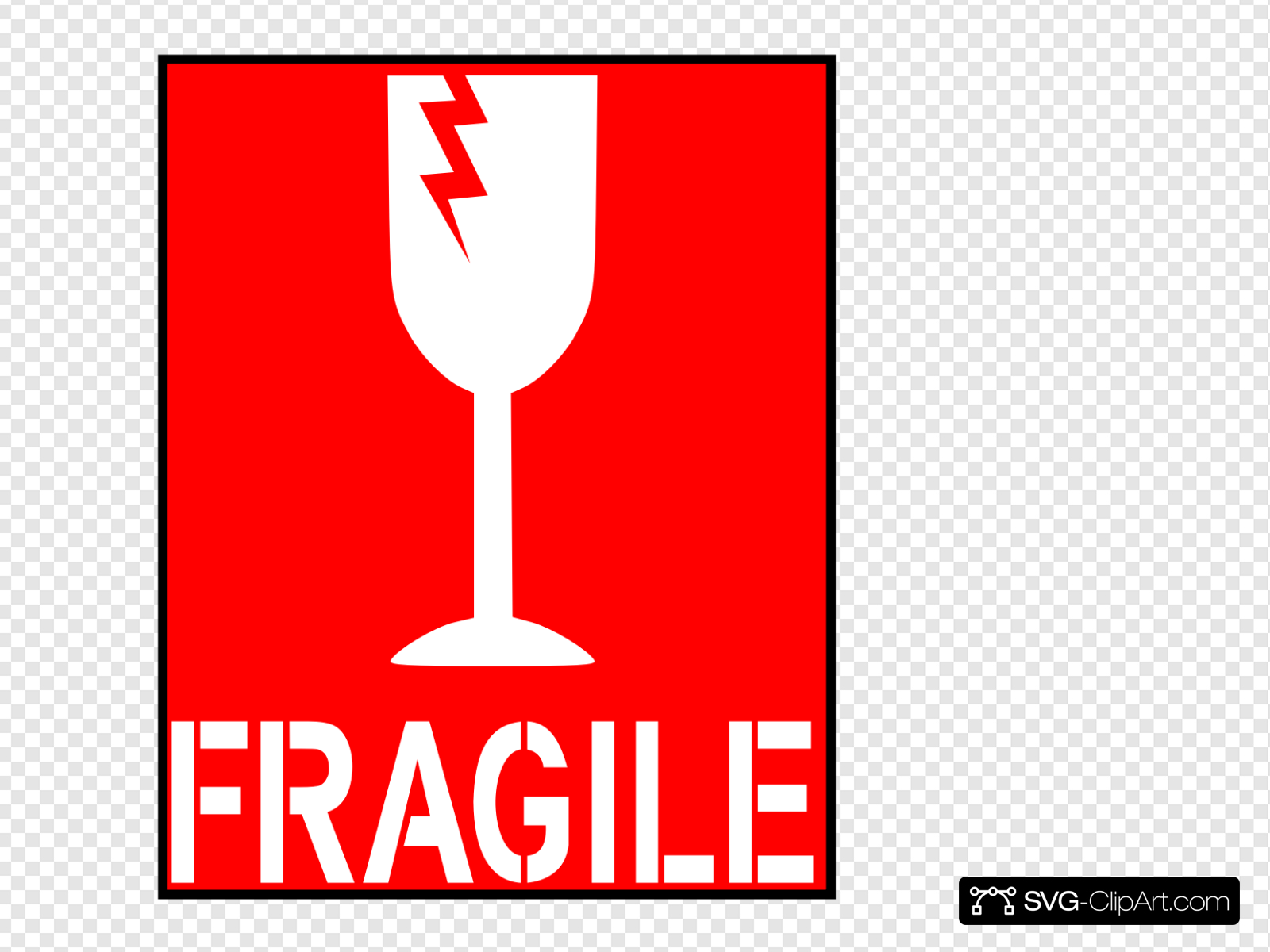 Fragile Red Clip art, Icon and SVG.