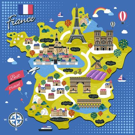 14,499 France Map Cliparts, Stock Vector And Royalty Free France Map.