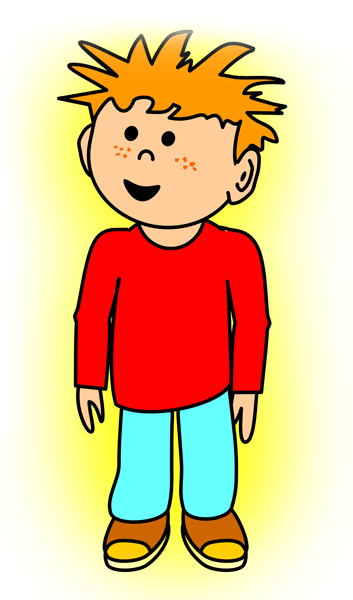 Freckled Boy Clipart.