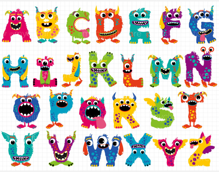 Free alphabet clipart for teachers.