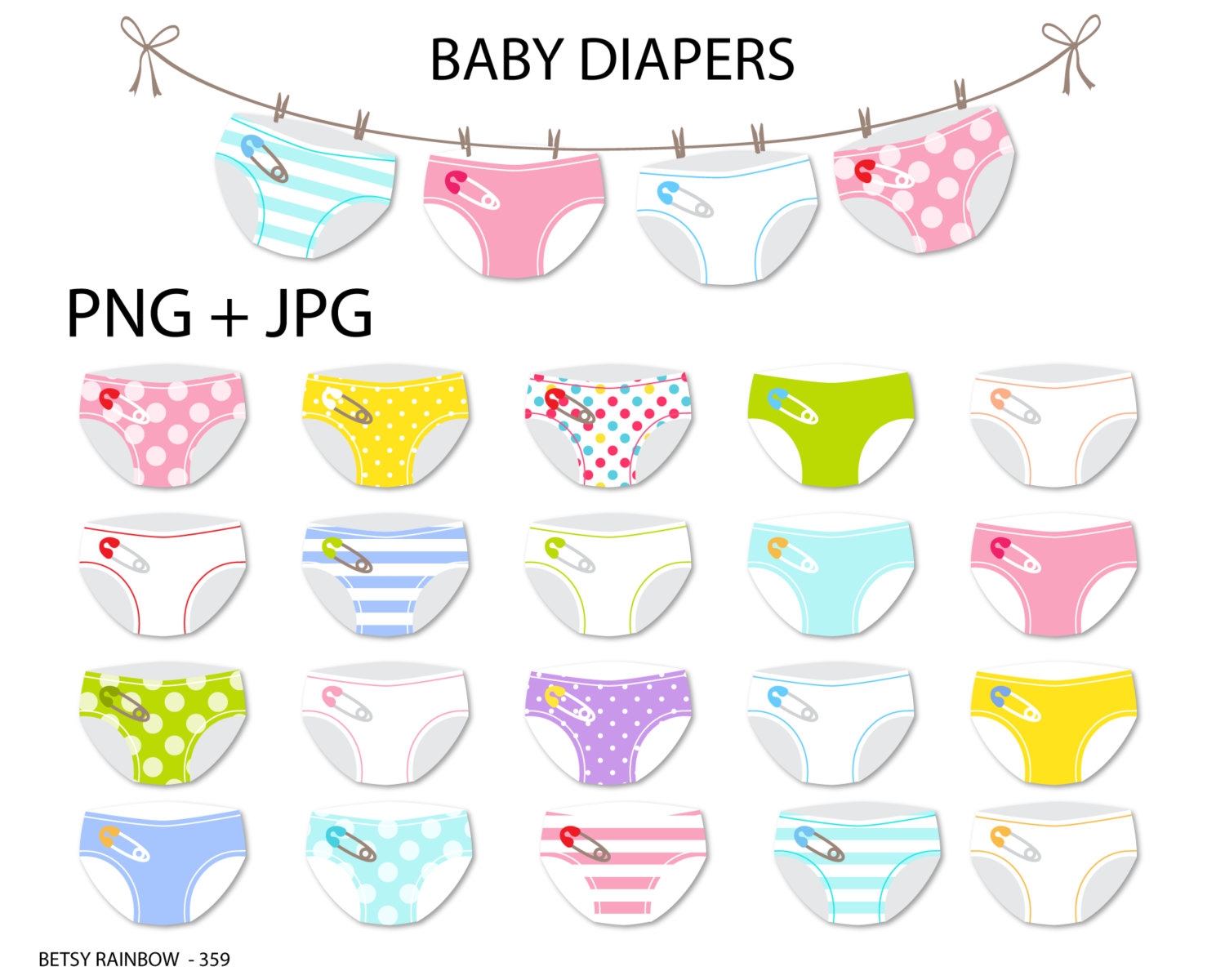 Diaper Baby Clipart.