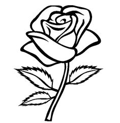 Black And White Rose Clipart Free.