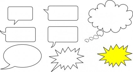 Outline Cartoon Shapes Free Shape Callouts Speech Bubbles Bubble.