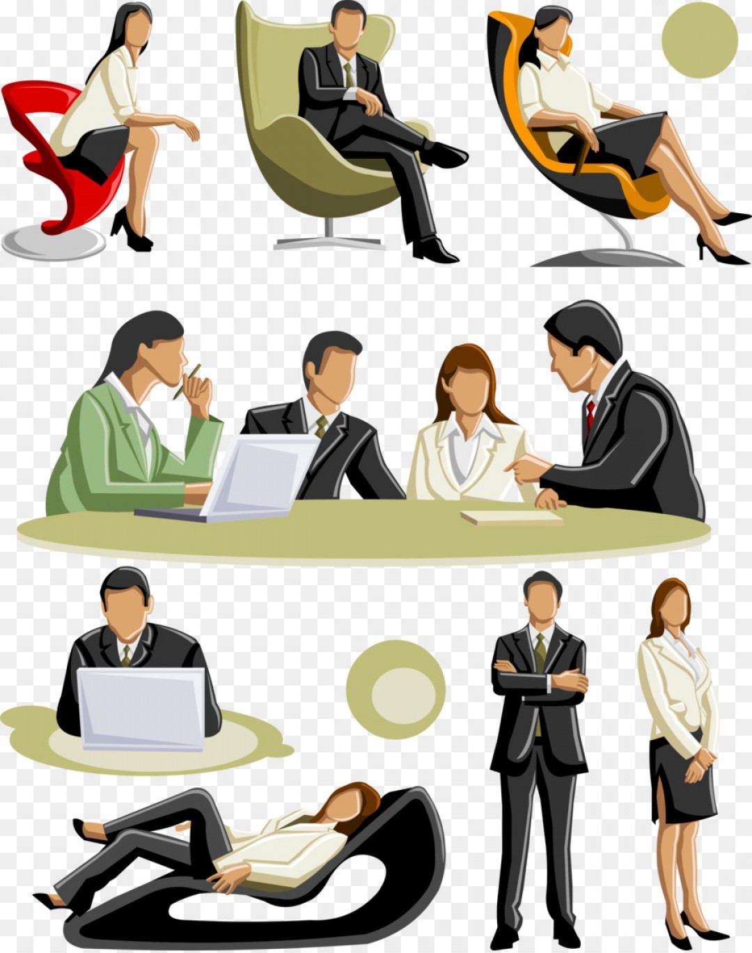 Businessperson Royalty Free Clip Art Vector Business People Talking.