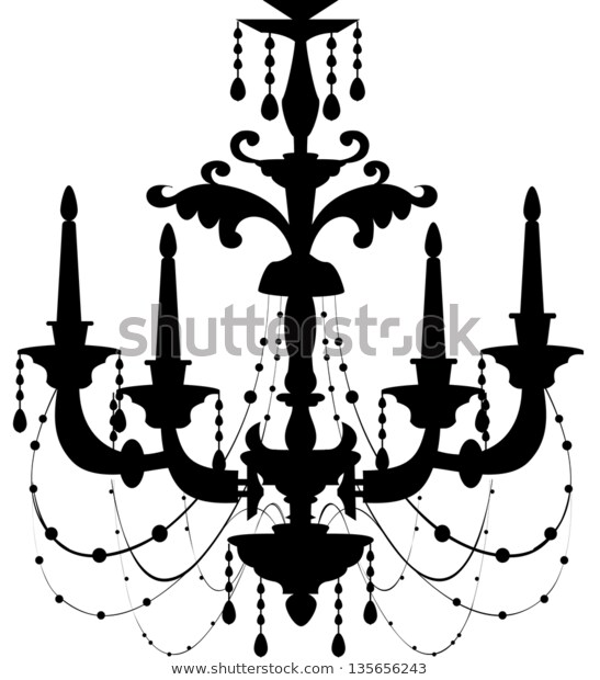 Vector Illustration Chandelier Stock Vector (Royalty Free) 135656243.