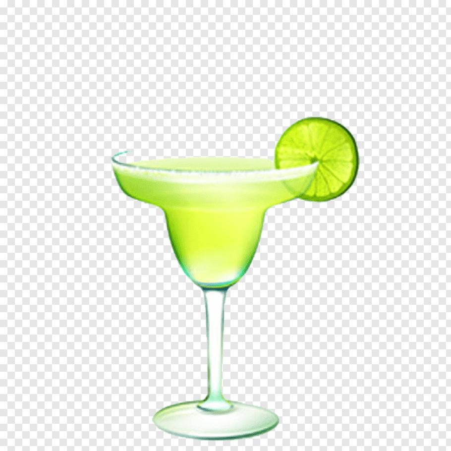 Sliced lemon in margarita glass, Margarita Cocktail Tequila.