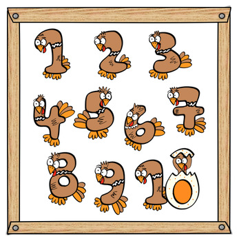 Turkey Numbers Clip Art.