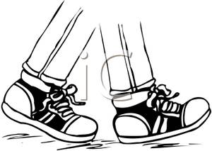 Tennis Shoes Clipart Black And White.