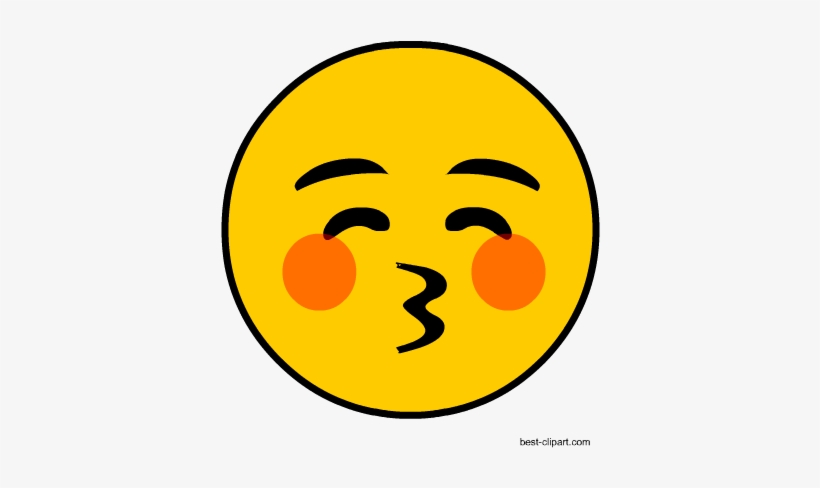 Free Blowing Kiss Emoji Clip Art.