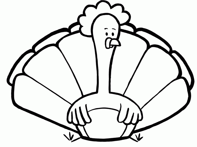 Free Coloring Page Of A Turkey For Preschool, Download Free.