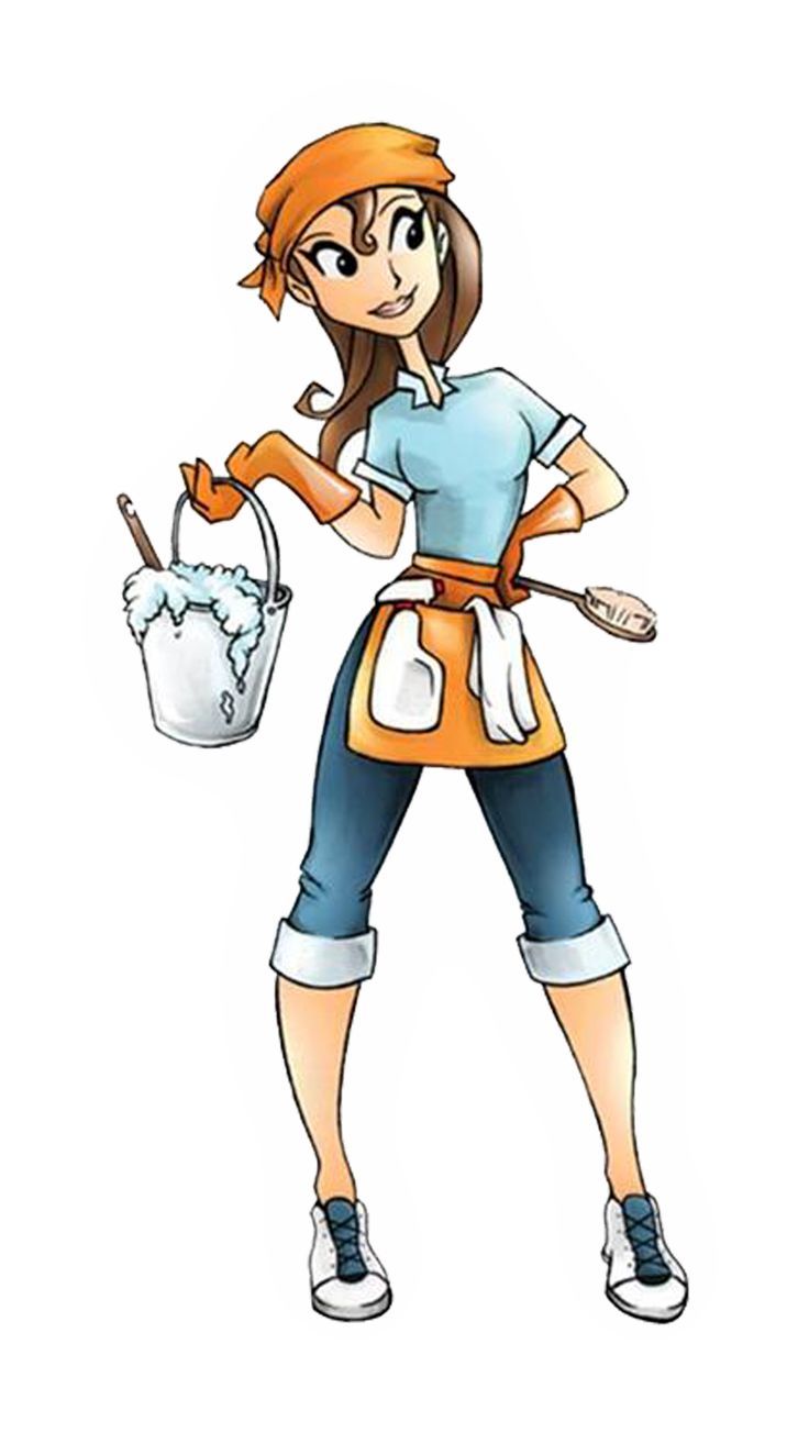 Cleaning Girl Clipart.