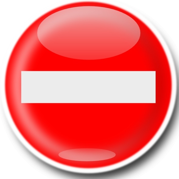 No Entry Sign clip art Free vector in Open office drawing.