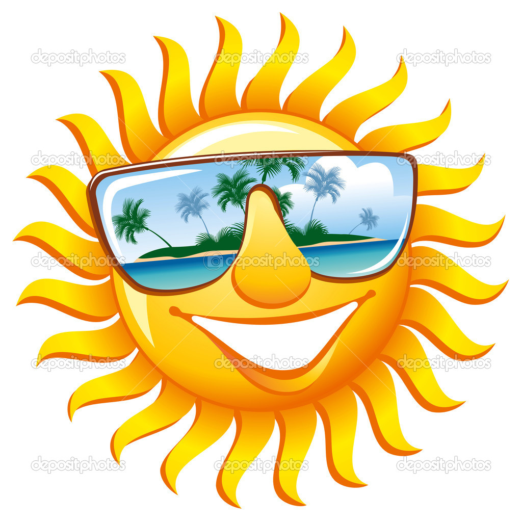 Smiling Sun With Sunglasses.