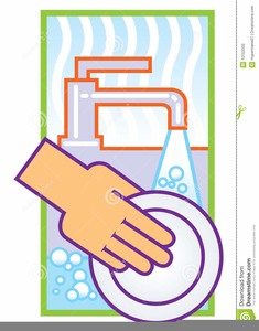 Washing The Dishes Clipart.