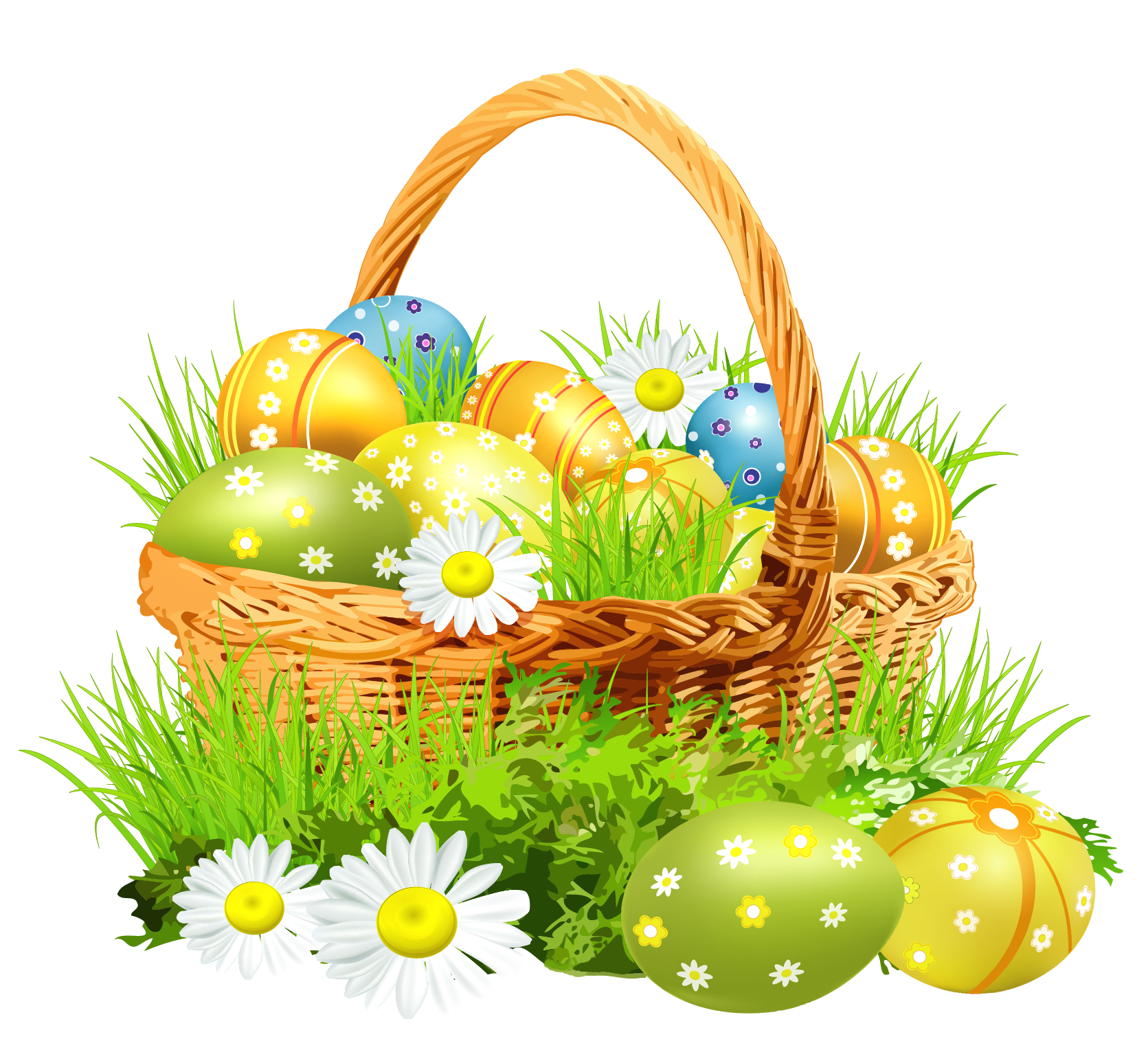 Download Easter Basket Bunny PNG Picture.