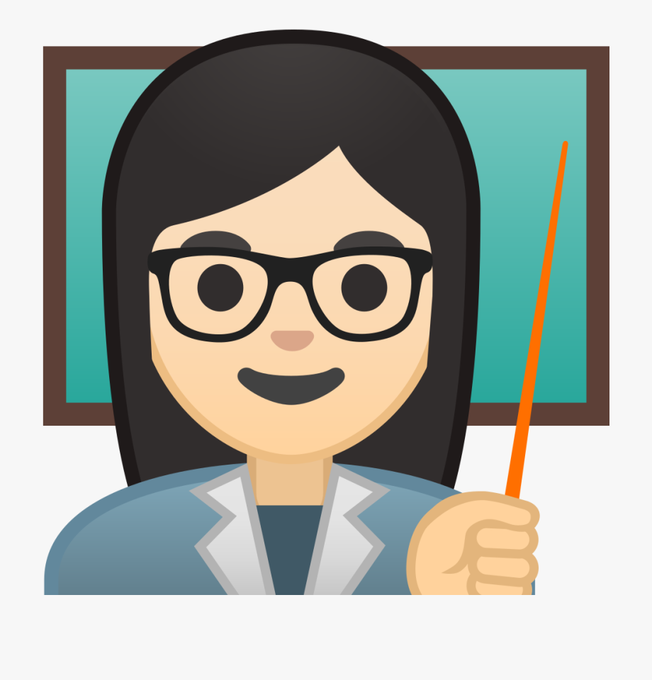 Woman Teacher Light Skin Tone Icon.