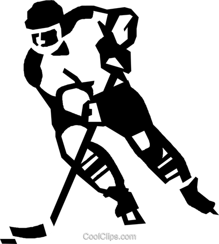 Hockey Player Royalty Free Vector Clip Art Illustration.