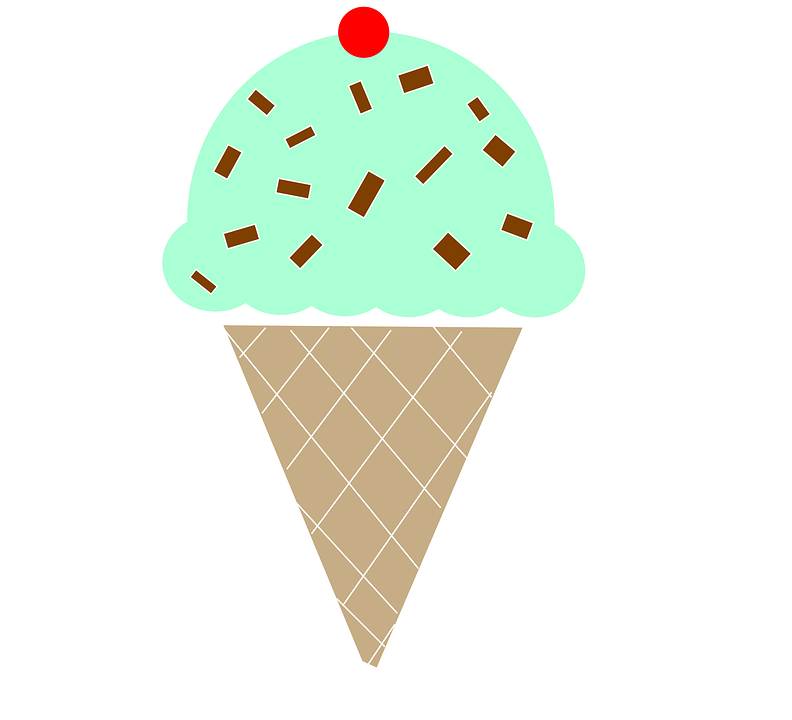 Ice Cream Cone Mint Chocolate.