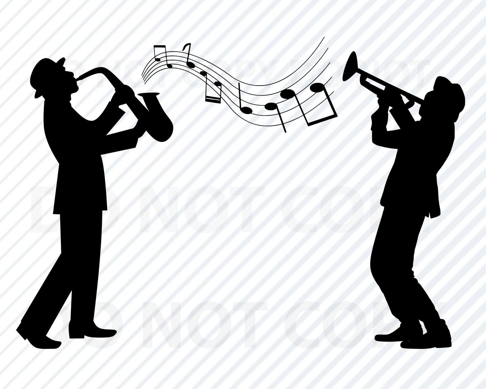 Jazz Band SVG Files For Cricut Silhouette.