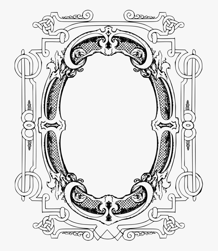 Black Ornate Frame Png Png Clipart Image Etsy Ribbon.