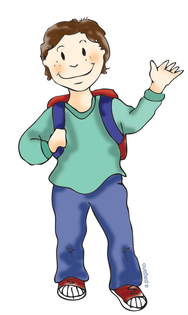 Free student standing clipart.