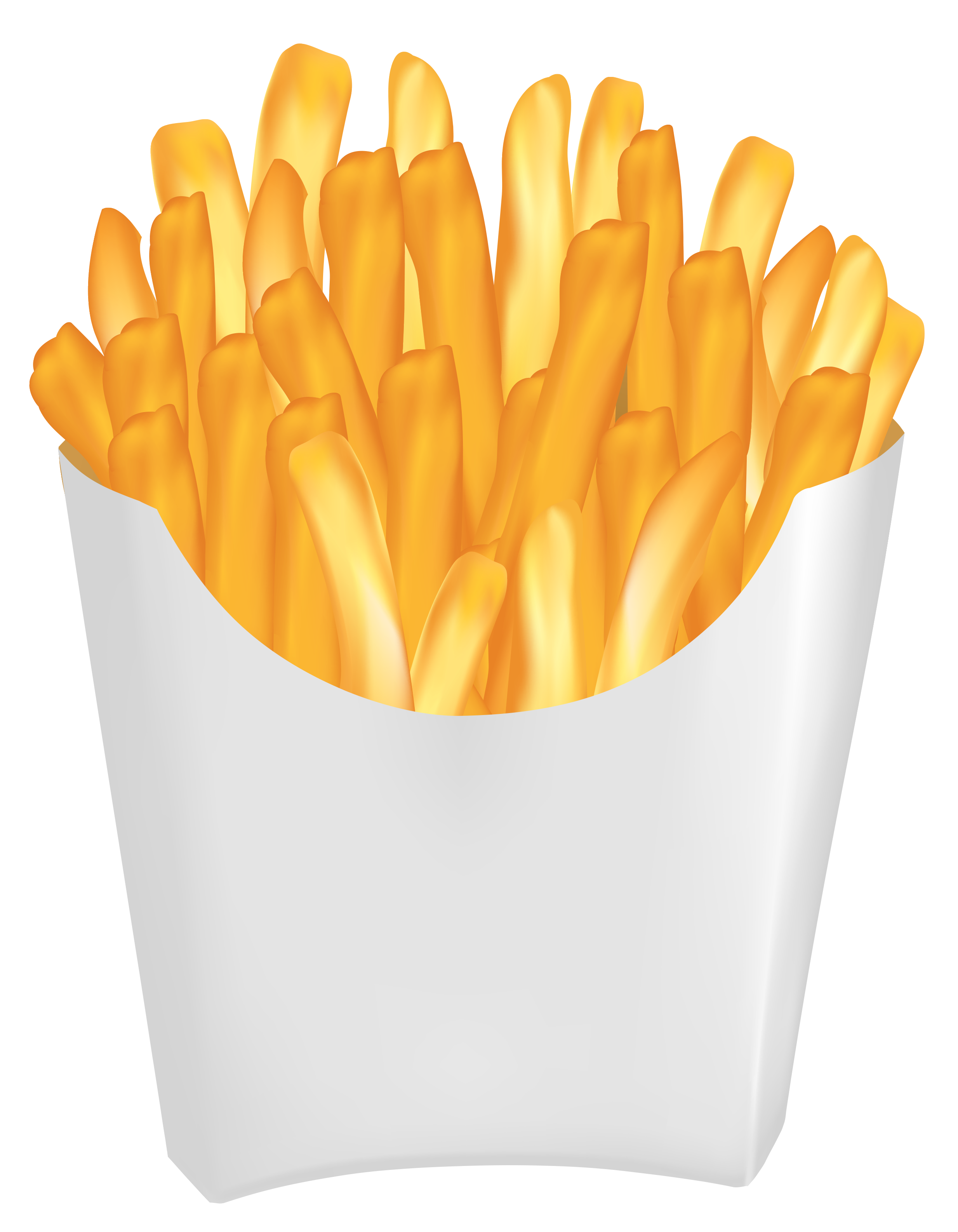 French Fries PNG Vector Clipart Image.