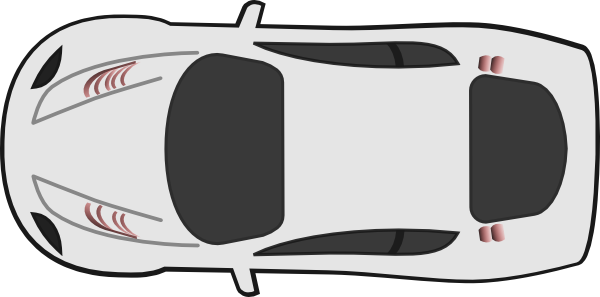 Car Clipart Black And White From Above.