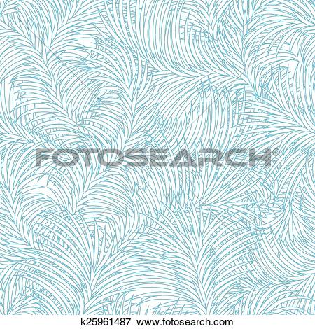 Clip Art of Seamless frost ice pattern. Abstract winter texture.