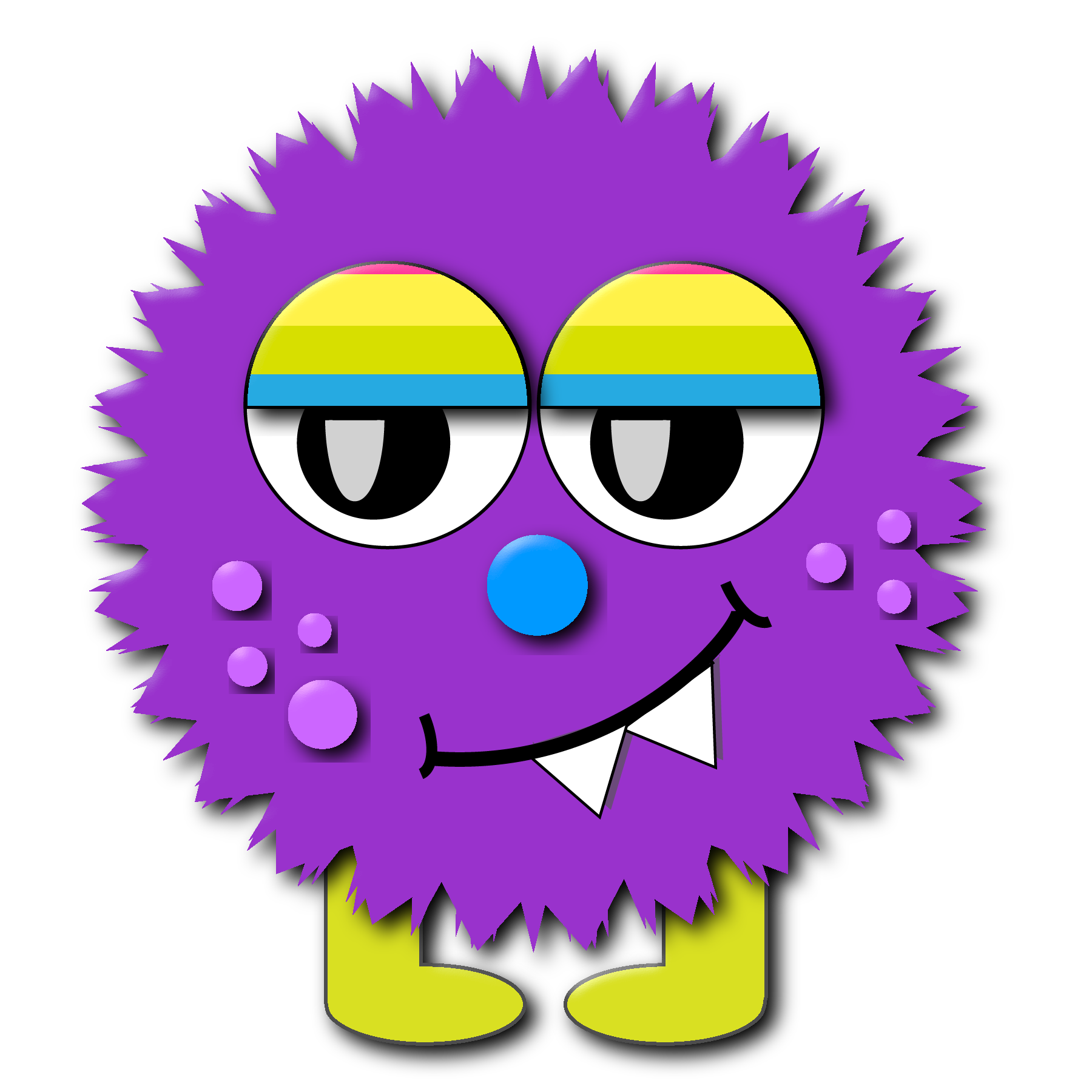 Fuzzy Monster Clip Art.