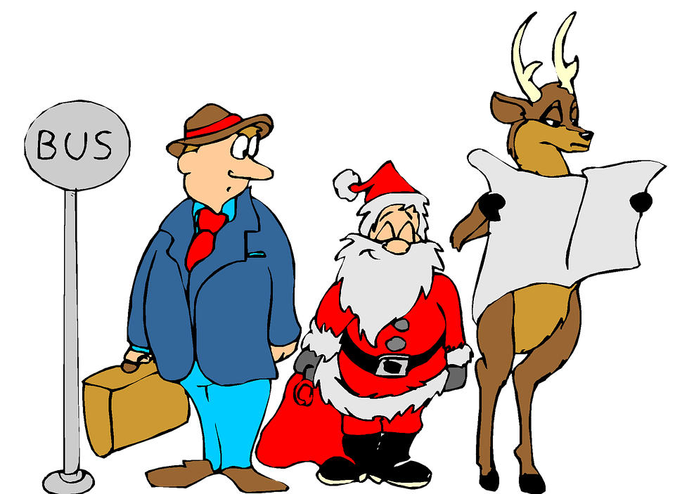 Holiday Free Photo Reindeer Funny Christmas Bus Stop Clip Art Max.