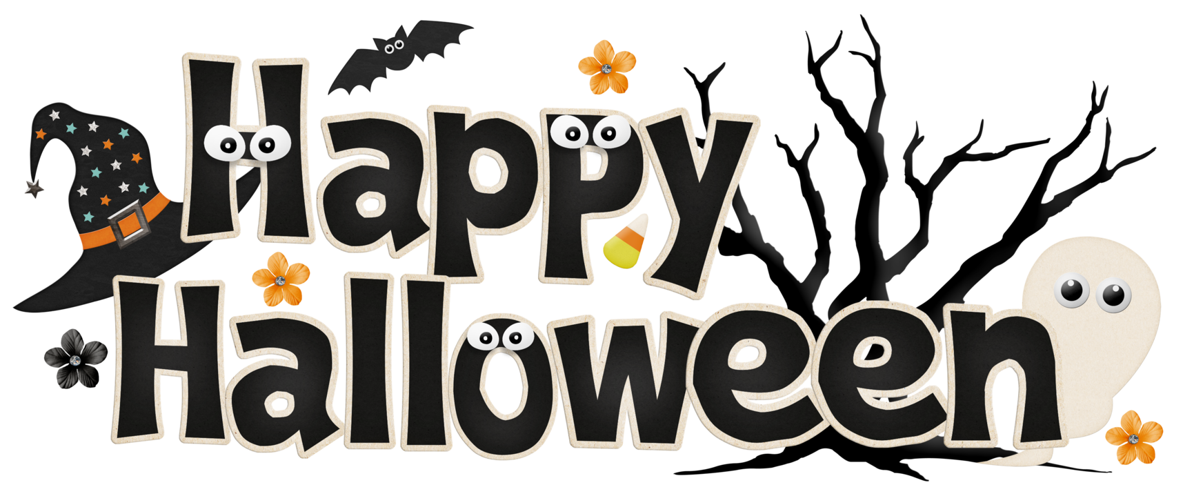 Funny Happy Halloween Clipart.