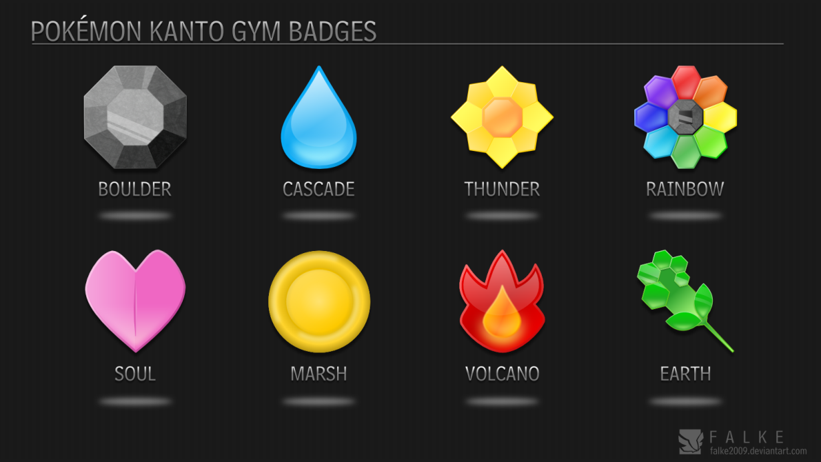 Kanto Gym Badge Icons by falke2009 on DeviantArt.