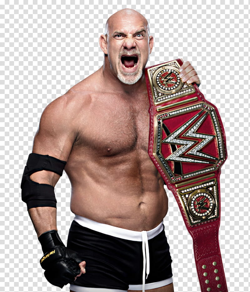 WWE Goldberg Universal Champion transparent background PNG clipart.