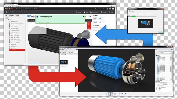 GrabCAD 3D Rendering Computer.