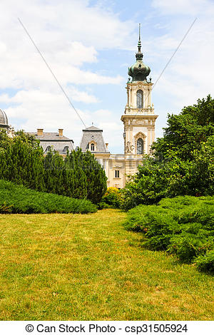 Stock Photo of Famous castle in Keszthely, Hungary, Europe.