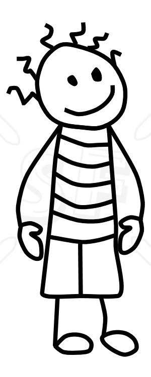 Free Stick Figure Kids Clipart Black And White, Download.