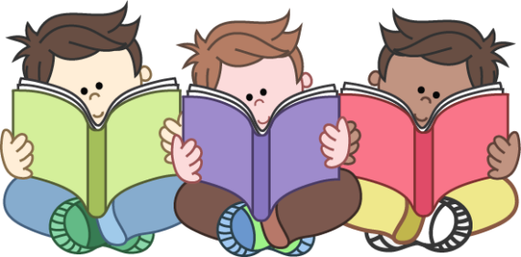 Free Clip art of Kids Reading Clipart #4721 Best Children Reading.